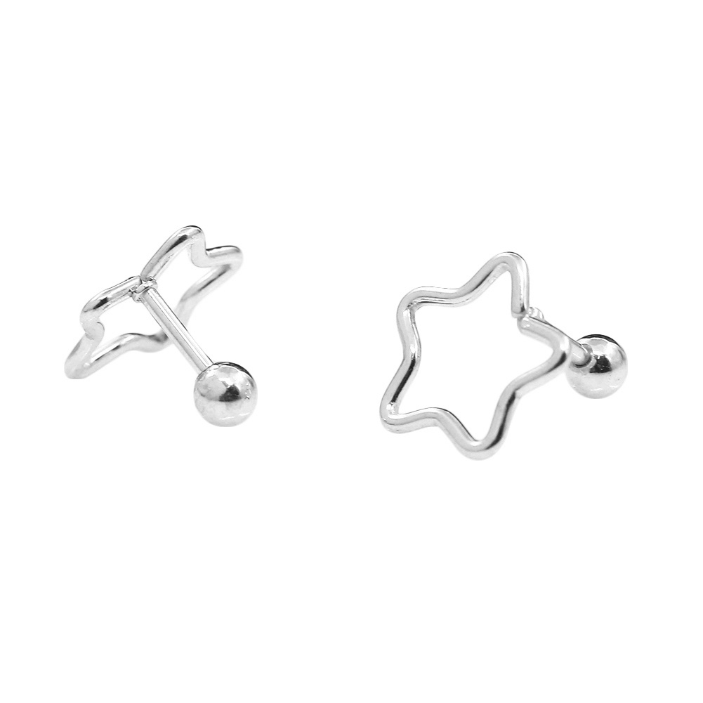 Khuyên tai thép không gỉ hình ngôi sao thời trang