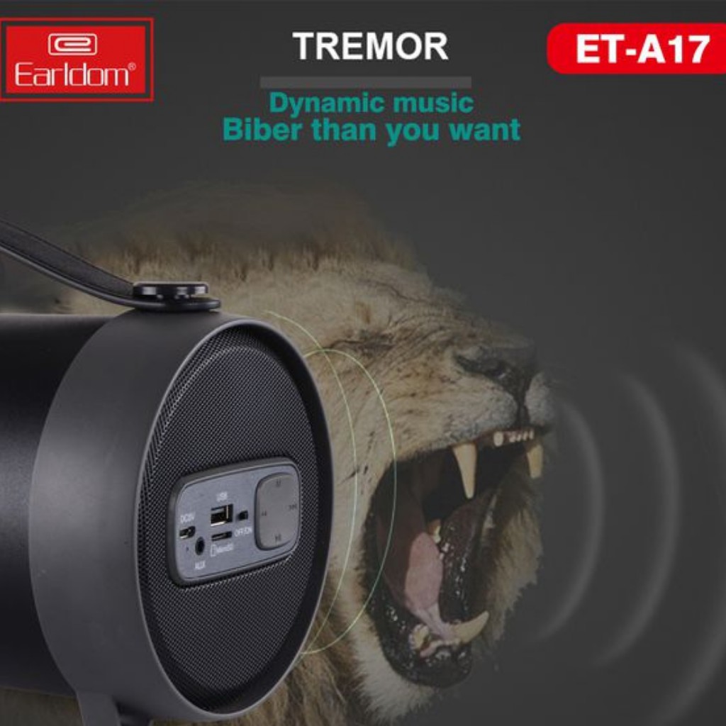 Loa Bluetooth Earldom ET-A17-Chất lượng âm thanh cực tốt, cho bạn những trải nghiệm tuyệt vời-Dung lượng Pin là 1800mAh