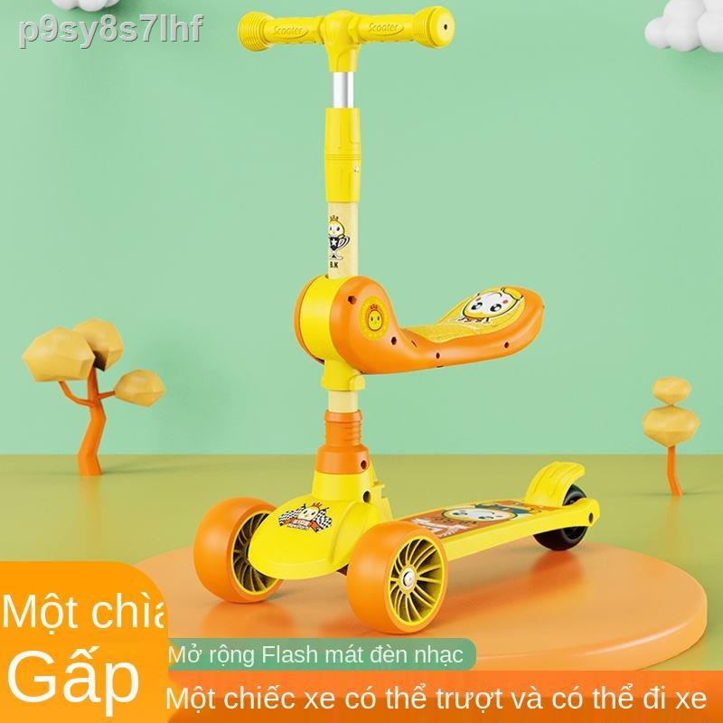Xe trượt Scooter trẻ em 1-3-6-8 tuổi lớn hơn ba trong một 2 có thể ngồi và đi dành cho nam nữ