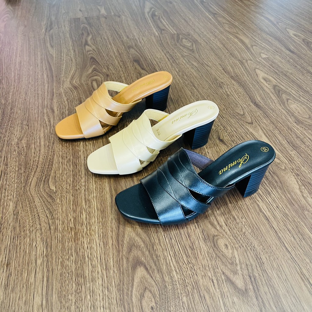 [shop giay minh thu] Guốc 5cm quai bảng to MT086