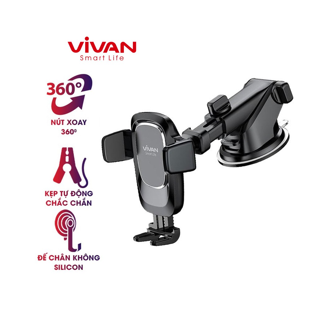 Giá Đỡ Điện Thoại Xe Ô Tô VIVAN CHS05 Phù Hợp Điện Thoại 4.0-6.5 inch Xoay 360 Độ