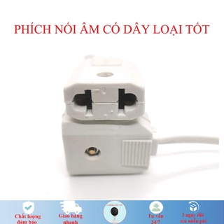 Phích Nối Âm Loại Tốt Thi Công Tiện Dụng, Phích Âm, Ổ Cắm Đơn Có Dây Loại Tốt