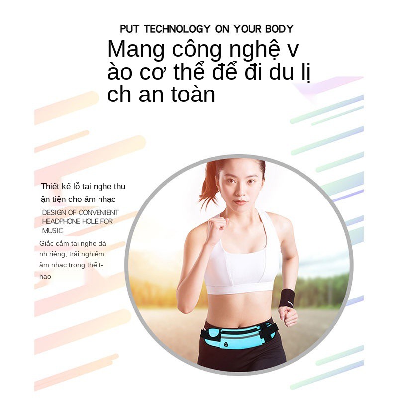 Túi thể thao đựng điện thoại di động chạy bộ nam và nữ, tập gym chống nước đa năng, bình ngoài trời Invisible Belt