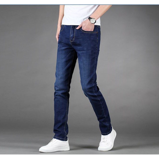 Quần jeans nam Dáng skinny OoKi Quần bò nam ống côn co giãn [40-75KG]