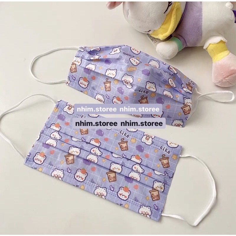 Khẩu Trang In Hình Gấu Xanh ( size người lớn ) | BigBuy360 - bigbuy360.vn