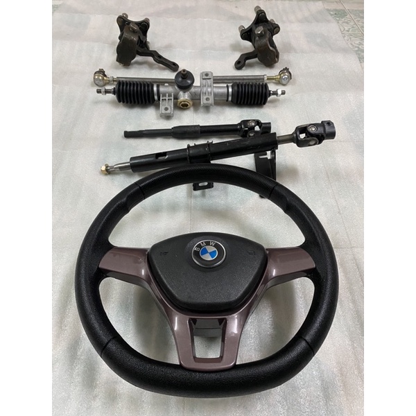 Hệ thống lái vô lăng xe 4 bánh,mai ơ tim ốc đo vuông 7cm,chéo 10cm,dùng chế xe 4 bánh lái vô lăng