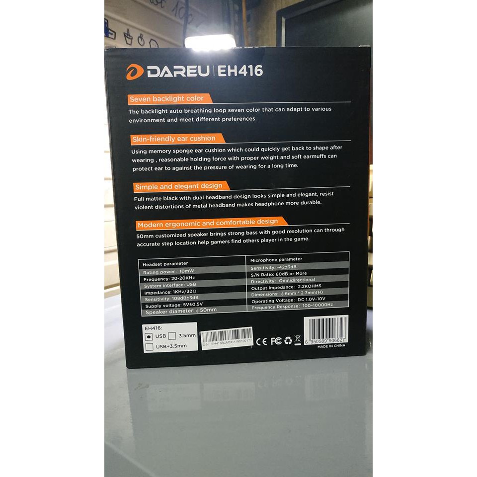 Tai nghe Dareu EH416 Led RGB New chính hãng Mai Hoàng BH 12T