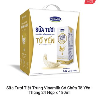 Sữa tươi Vinamilk chứa Tổ Yến cao cấp mới thùng 24h(6 lốc)