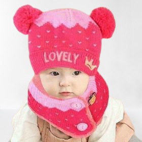 Mũ len kèm khăn Lovely cực ấms cho bé( TUYỂN SỈ)