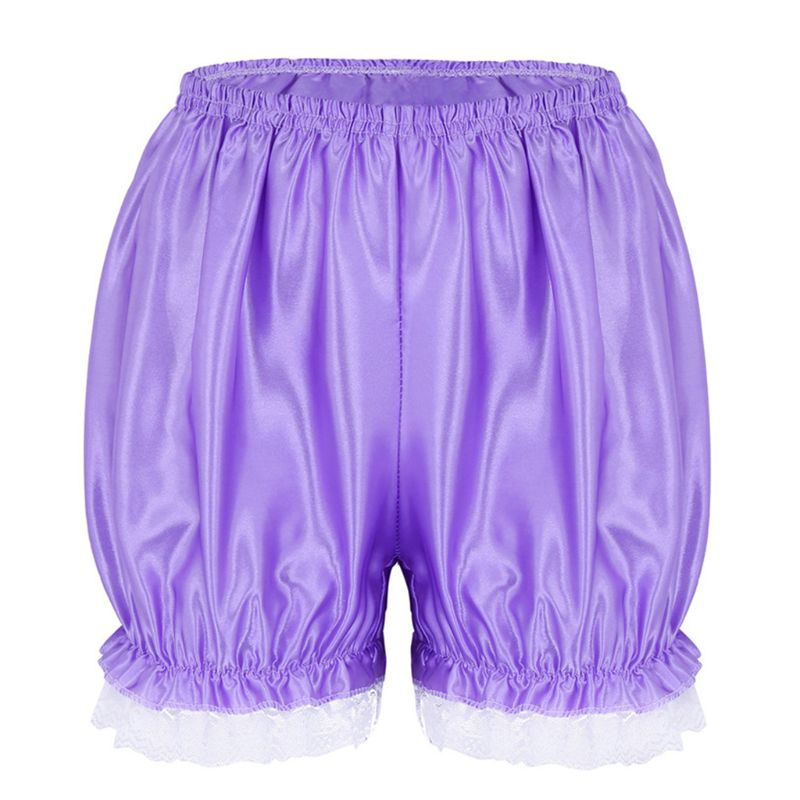 Quần giả váy dài 10m bằng lụa phối ren màu sắc thời trang cho nữ