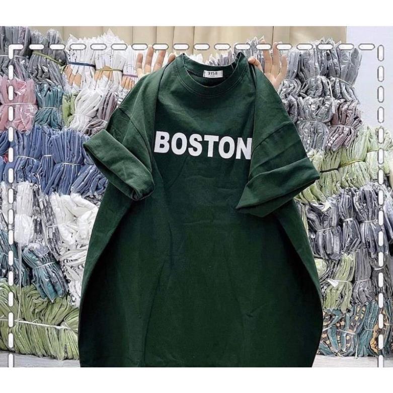 [Rẻ Vô Địch] Áo Thun Phông 3158 Nam Nữ Unisex Chất Cotton Khô BOSTON