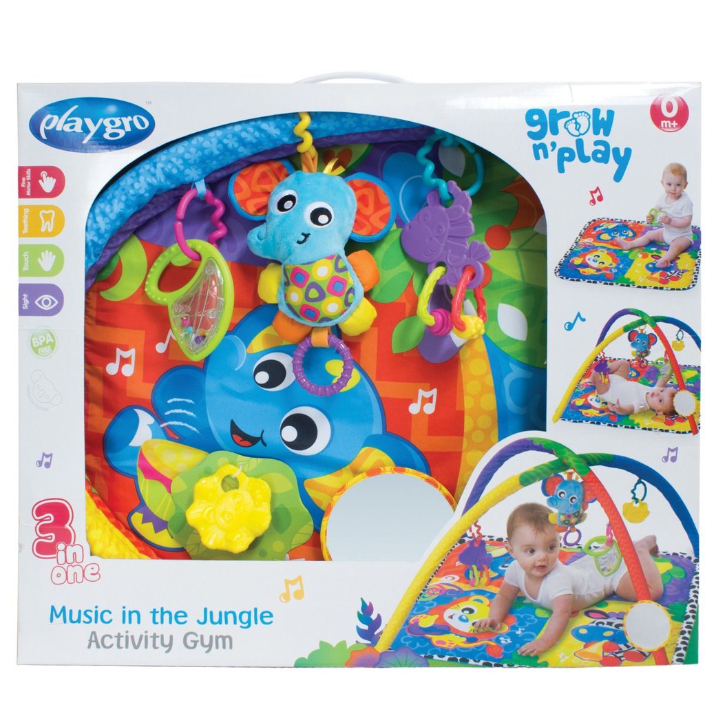 Thảm nằm chơi nhạc rừng Playgro, cho bé sơ sinh đến 24 tháng