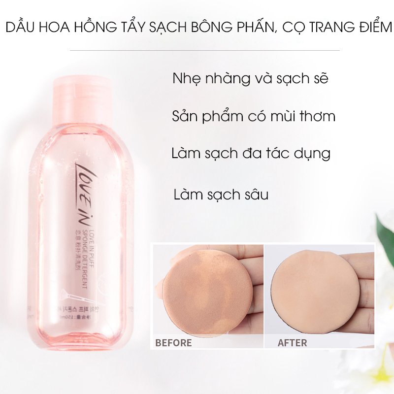 Chính Hãng Dung Dịch Làm Sạch Dụng Cụ Trang Điểm LOVE IN 150Ml