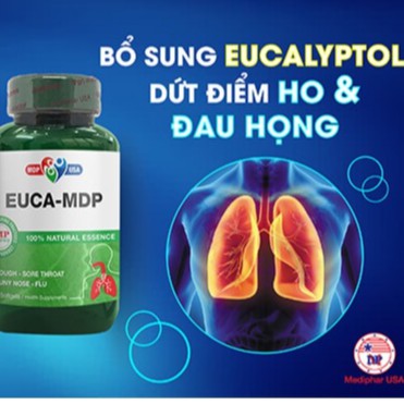 Euca MDP – Hỗ trợ điều trị ho do viêm họng, viêm phế quản, ngăn ngừa cảm cúm (Hộp 200v)