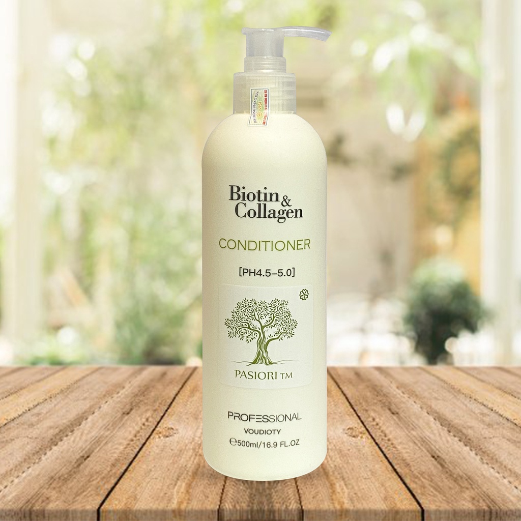 Dầu gội xả, Cặp gội xả Biotin Collagen phục hồi tóc chai trắng 500ml - 1000ml