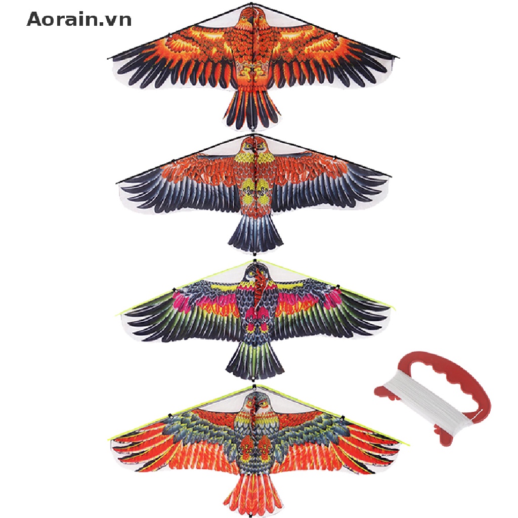 + 1Pc 1M Flat Eagle Kite With 50M Kite Line Children Flying Bird Kites Outdoor Toy .