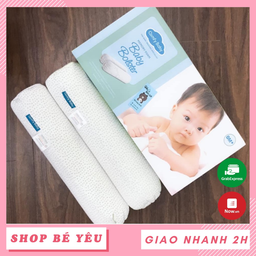 Gối chặn bambo  𝑭𝒓𝒆𝒆𝒔𝒉𝒊𝒑  Gối chặn cho bé sợi tre bamboo Comfybaby CFN02