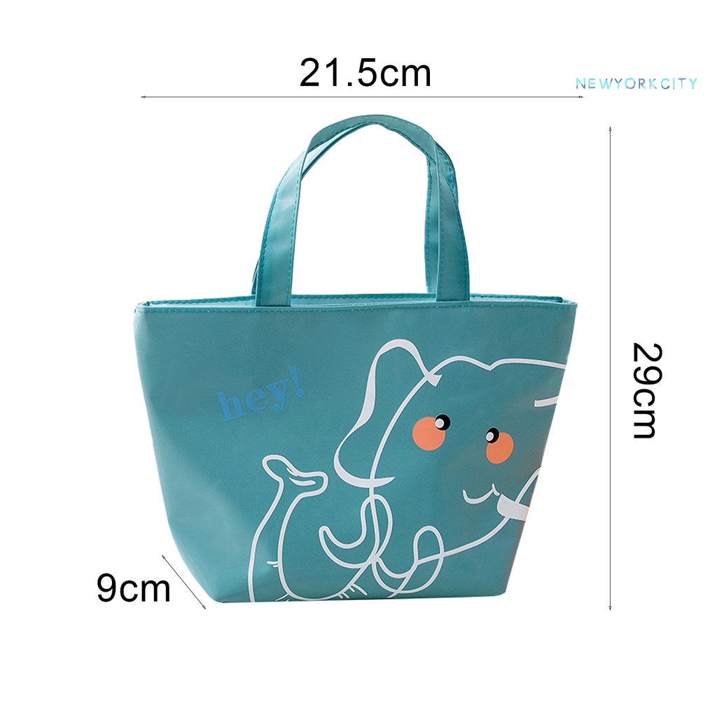 Túi Đựng Cơm Trưa NYC Vải Canvas Dày Dặn Chống Thấm Nước Chống Bẩn Với Tay Cầm Tiện Dụng Cho Văn Phòng