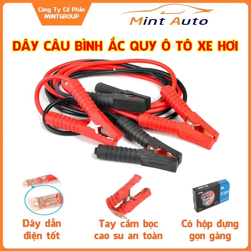 Bộ dây câu bình ắc quy ô tô, xe hơi 500A cao cấp dây dài 3 mét