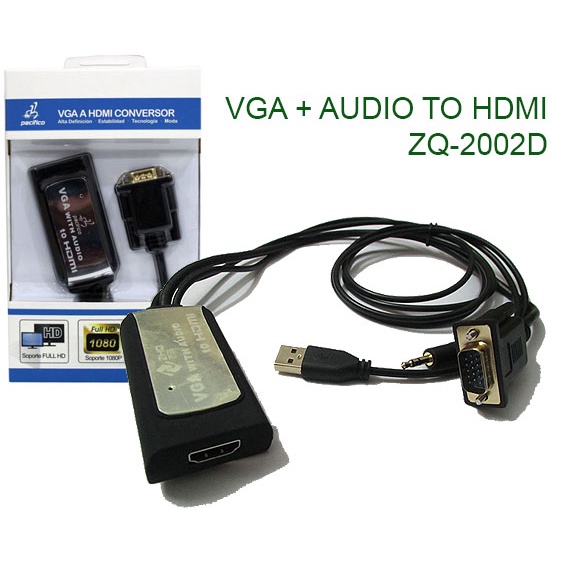 CÁP CHUYỂN đổi cổng VGA sang HDMI hiệu ( ZQ-2002D)