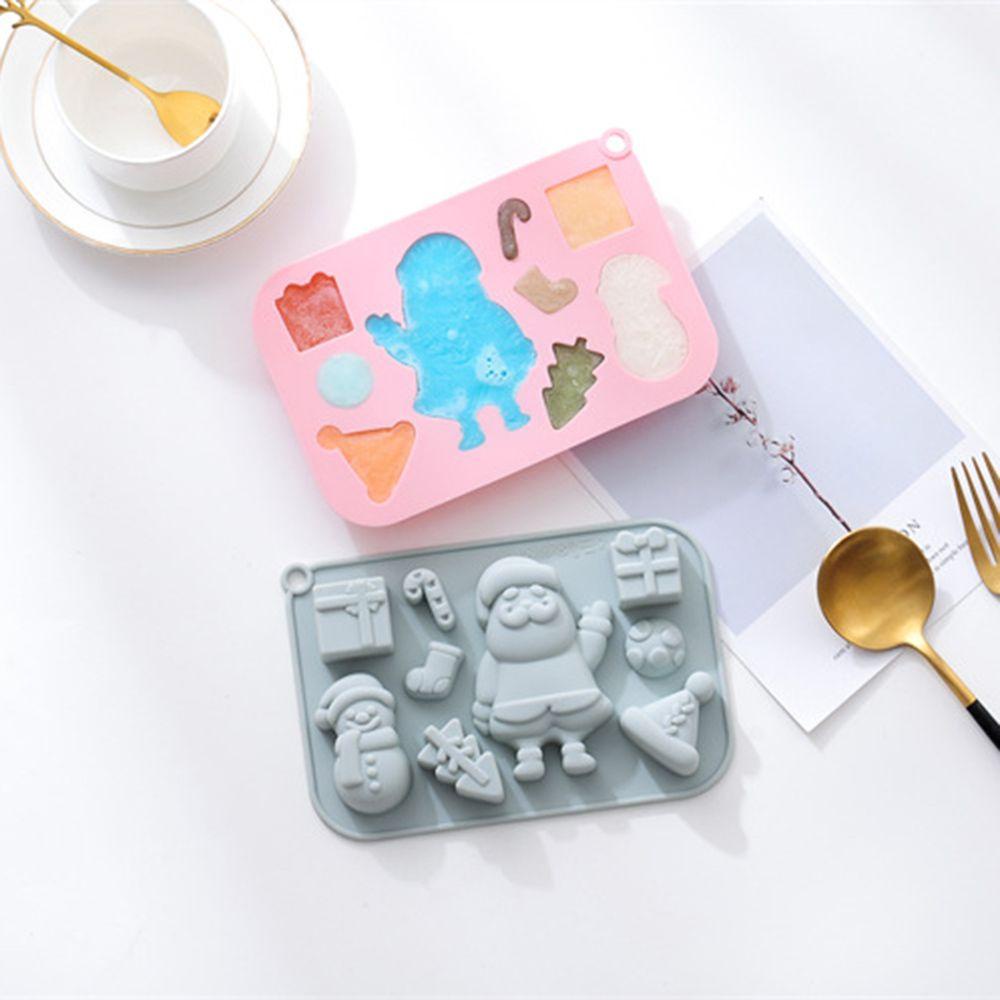 Khuôn Silicone Làm Xà Phòng 9 Ô Chủ Đề Giáng Sinh