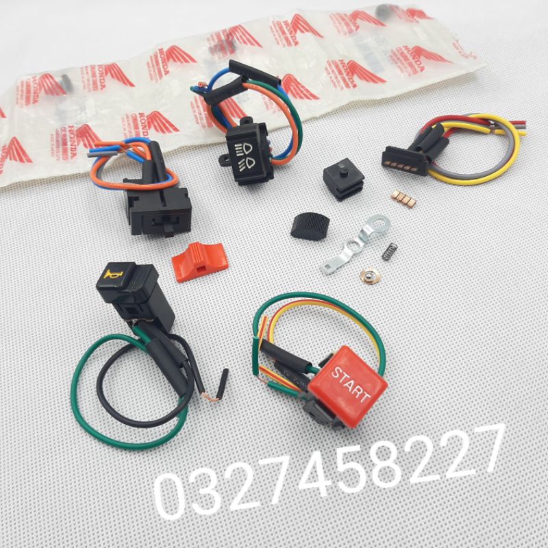 Bộ 5 nút bật công tắc điện xe DREAM thái hàng xịn