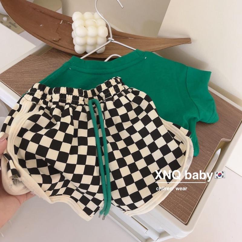 Bộ Đồ Thể Thao Hai Mảnh Áo Tay Ngắn Và Quần Ngắn Dáng Rộng Phong Cách Nhật Bản Hàn Quốc Thời Trang Mùa Hè Kiểu Mới Dành Cho Bé Trai Gái 2022