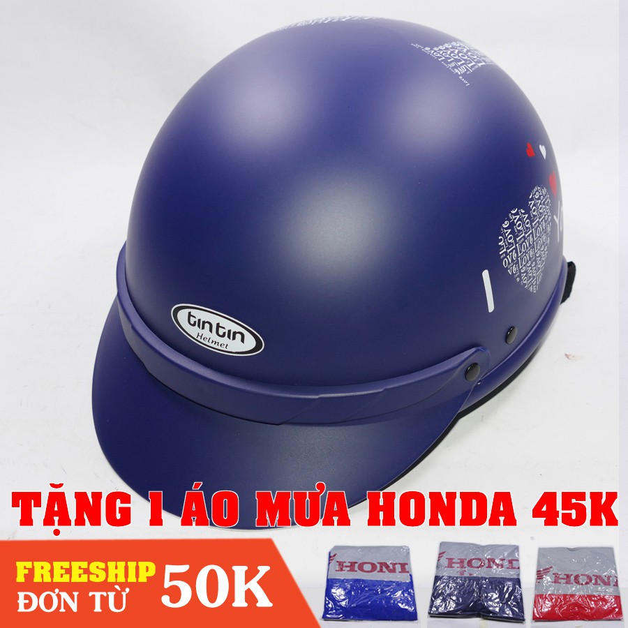 [Tặng áo mưa dơi] Nón bảo hiểm Helmet 1 khe thoáng khí khuyến mãi KM1K011