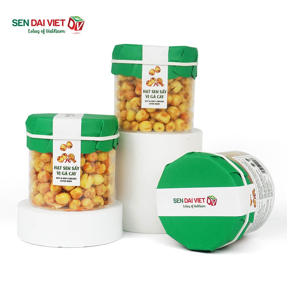 Hạt Sen Sấy Vị Gà Cay- Cay cay mặn mặn- Sen Đại Việt- Hủ 145g