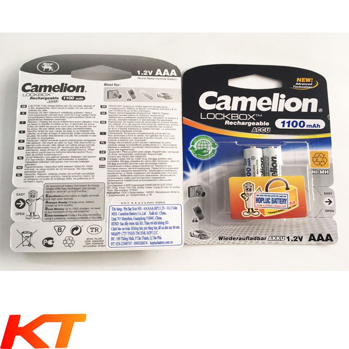 PIN SẠC AAA 1100MAH CAMELION CHÍNH HÃNG.