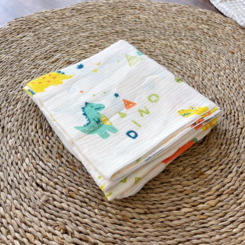 Chăn xô muslin organic 4 lớp siêu mềm cho bé