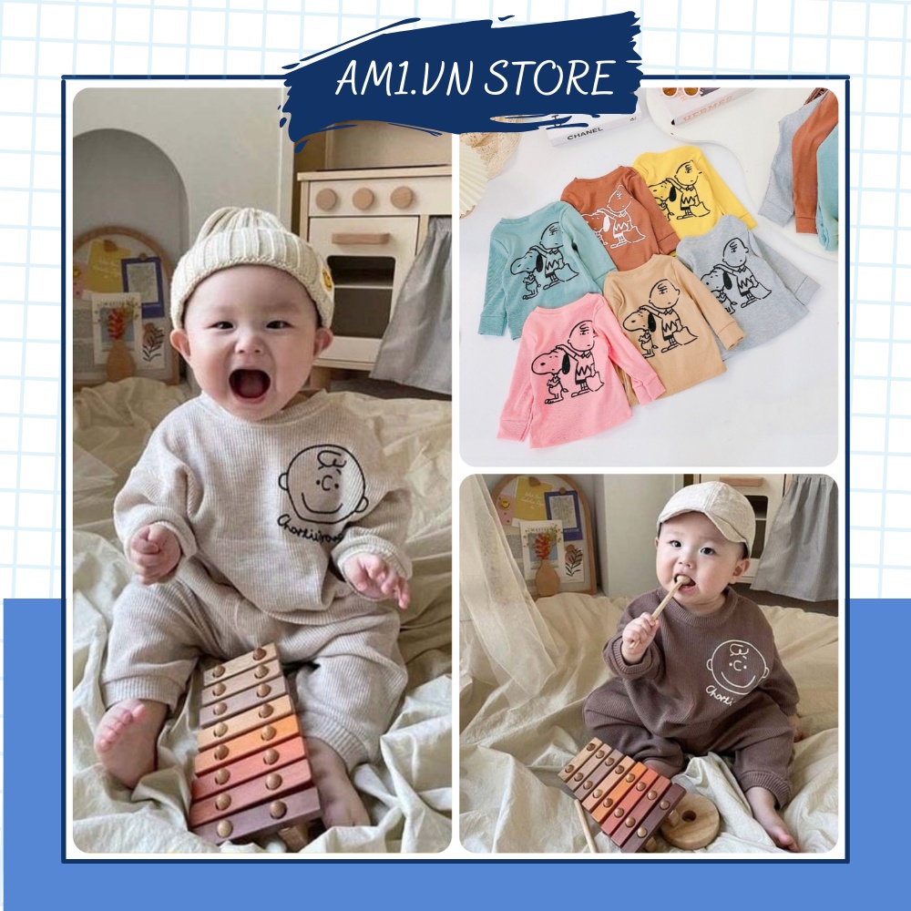 Đồ bộ quần áo dài tay cho bé siêu dễ thương AM791 TTR127