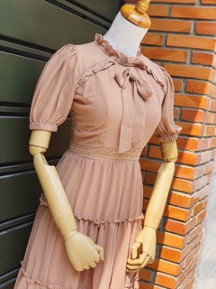 ĐẦM VOAN BÈO NƠ CỔ KÈM HÌNH THẬT