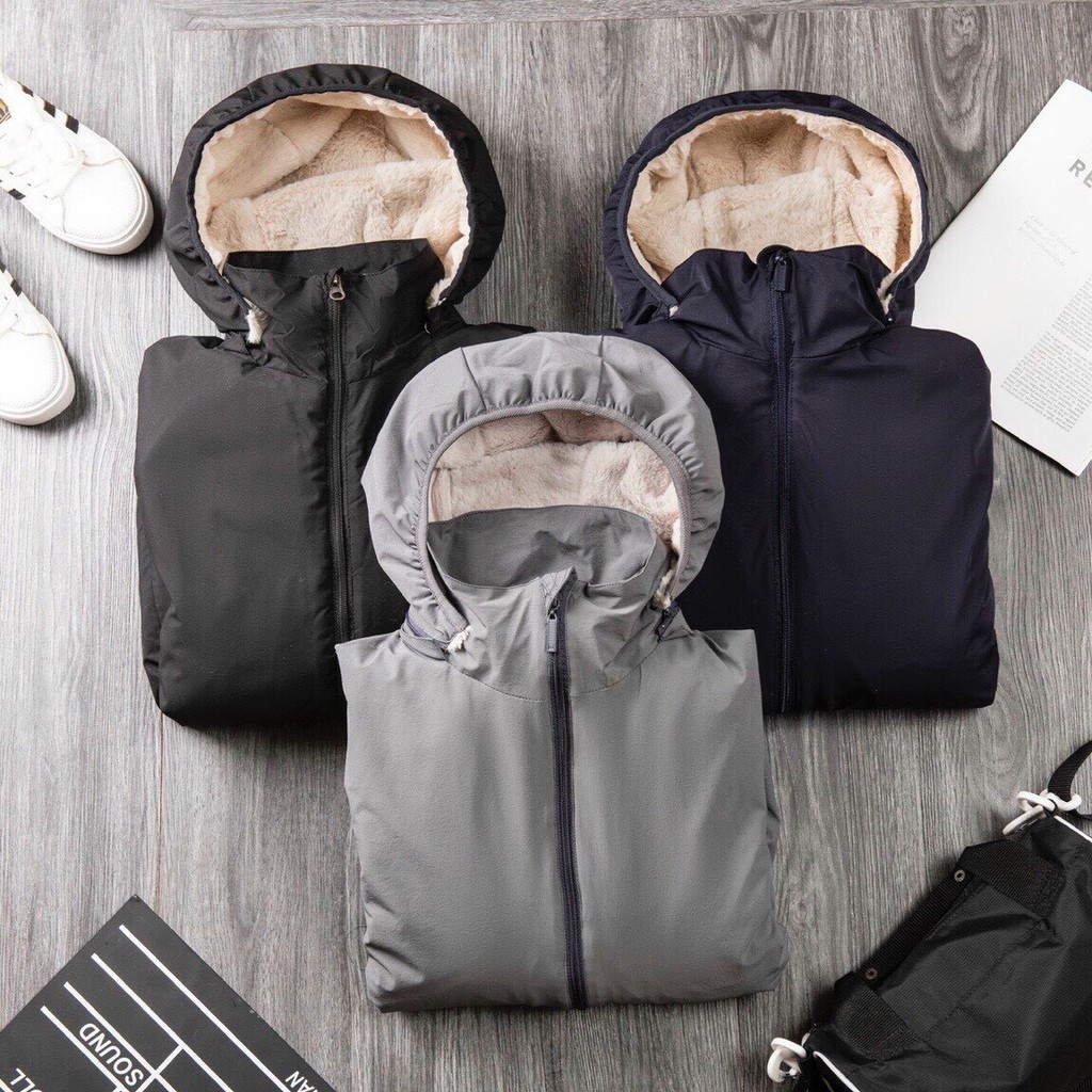 AK71 Áo gió nam Mu.ji lót lông 3 màu