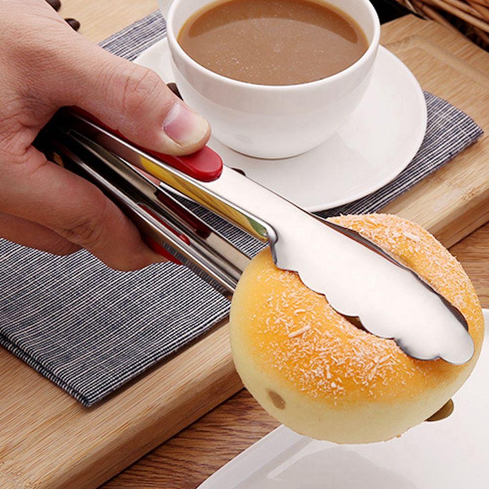 Kẹp Nướng Bánh Mì Bằng Thép Không Gỉ Với Tay Cầm Nhựa Tiện Dụng