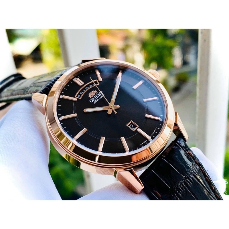 Đồng hồ Nam Orient Automatic Day dây da, size 41mm