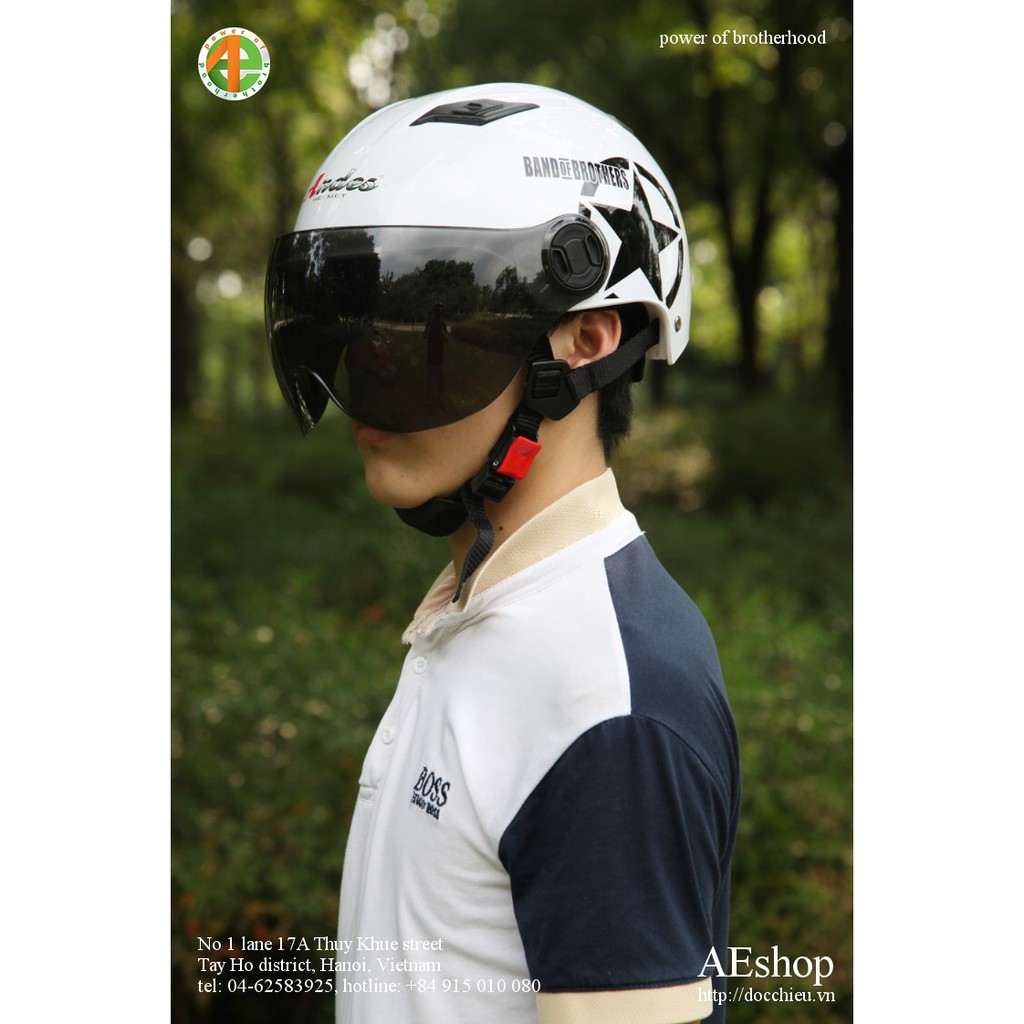 mũ bảo hiểm xe máy mũ bảo hiểm motor mũ bảo hiểm mô tô có kính bảo vệ Band of Brother