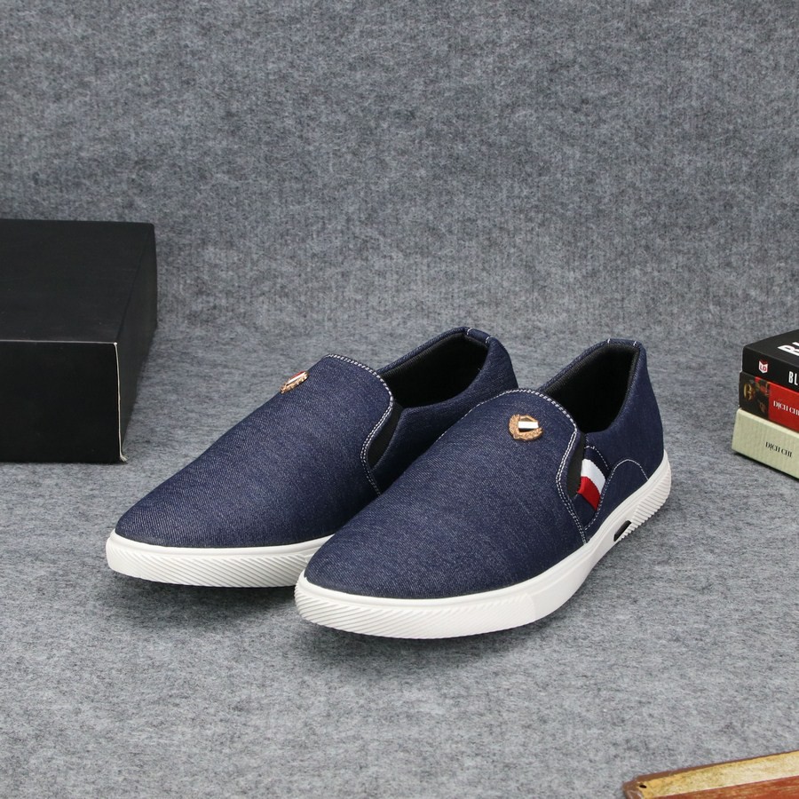 Giày lười vải nam thân xanh đen đế trắng TS279 Tronshop | BigBuy360 - bigbuy360.vn