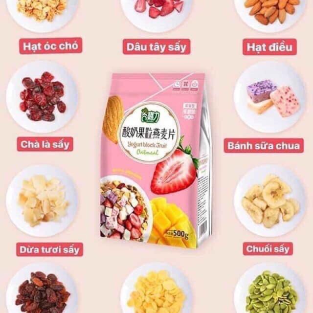 Ngũ cốc sữa chua khô yogurt block fruit oatmeal