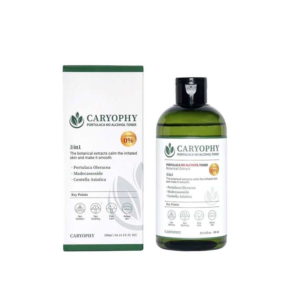 Toner Giảm Mụn Thâm Dưỡng Da Caryophy Portulaca 300ml Bản New Cho Nam/Nữ | BigBuy360 - bigbuy360.vn