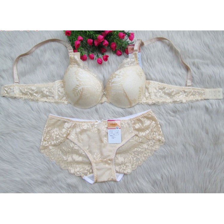 BỘ ĐỒ LÓT TOÀN REN MÚT ÉP VỪA LOVELY - BL470