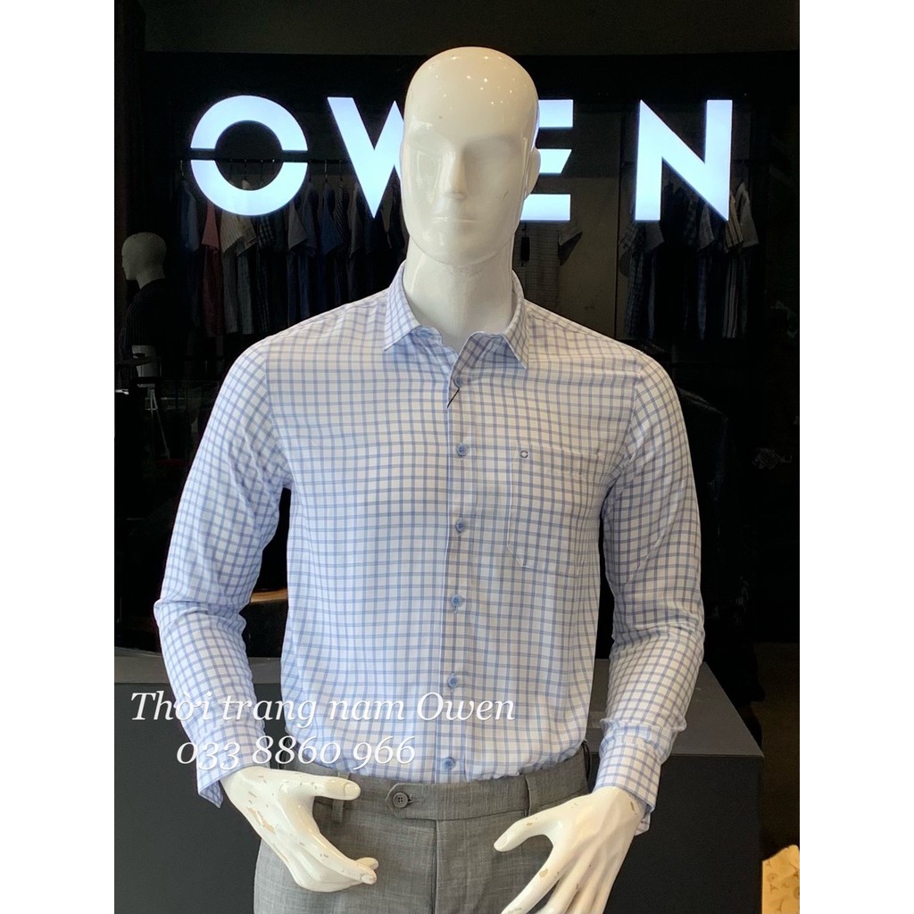 OWEN - Áo Sơ mi dài tay Owen regularfit chất sợi tre 22549- Áo sơ mi nam dài tay