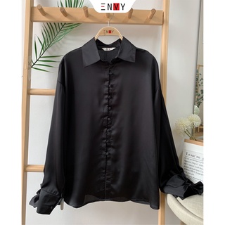 Áo sơ mi lụa tay nơ ENVY S117 công sở thiết kế
