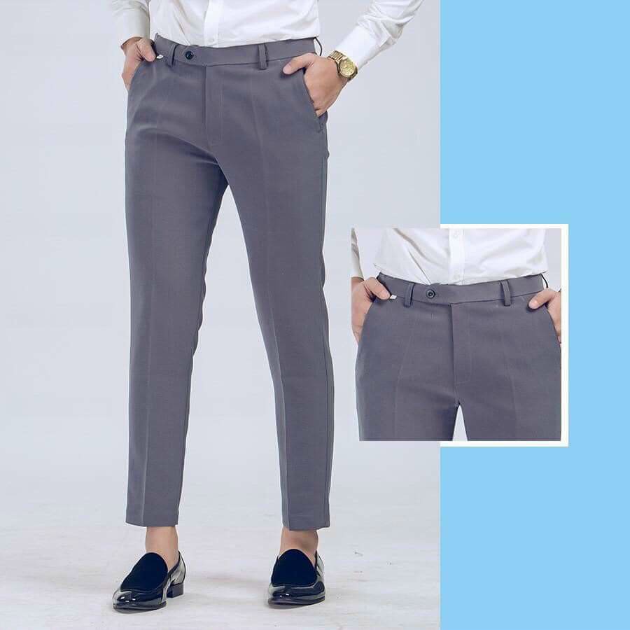 Quần Âu Nam Công Sở Ống Côn Ôm Dáng Vừa Phải Chất Liệu Tuyết Hàn Cao Cấp Co Dãn Nhẹ