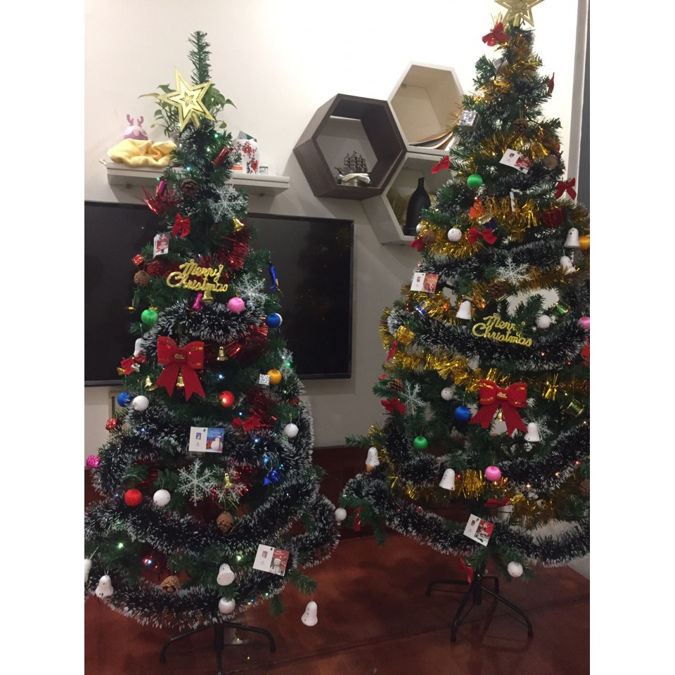 Cây thông noel 1m8 full phụ kiện và đèn LED mẫu 2021