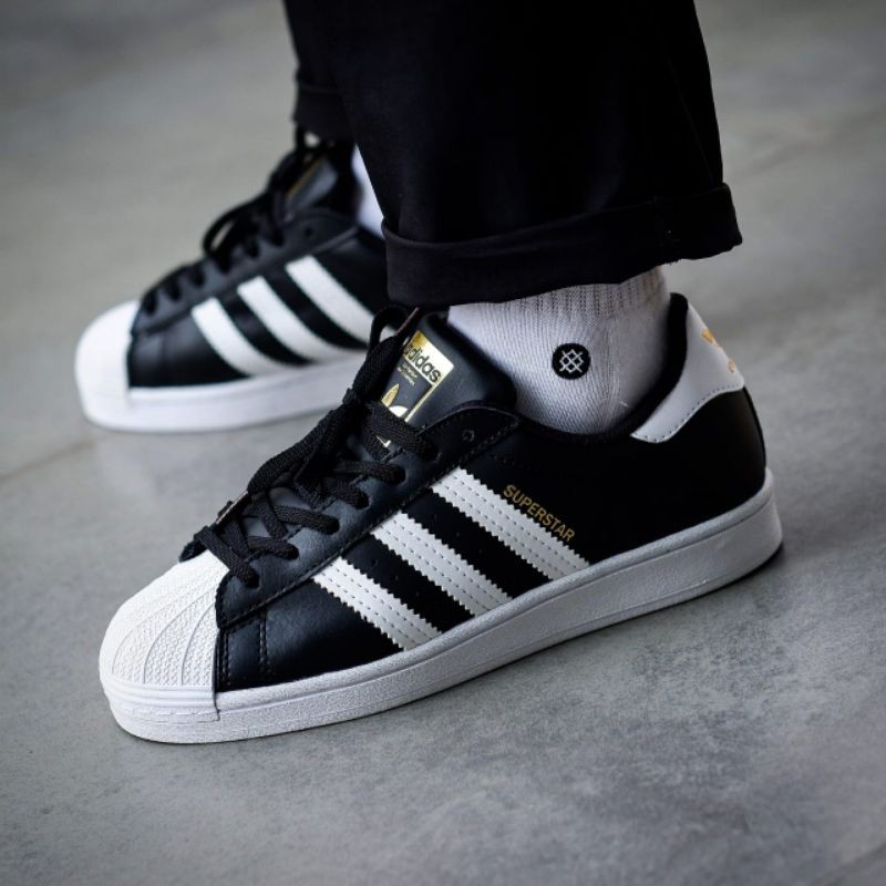 Giày Thể Thao Adidas Superstar Màu Trắng Đen