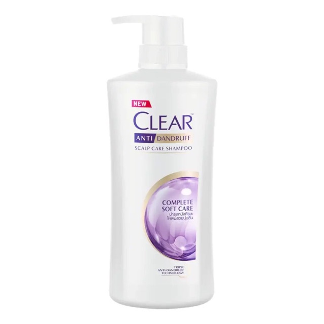 Dầu gội Clear Bạc Hà, Men, Thảo dược, Hoa anh đào, oải hương tím, than hoạt tính 480g