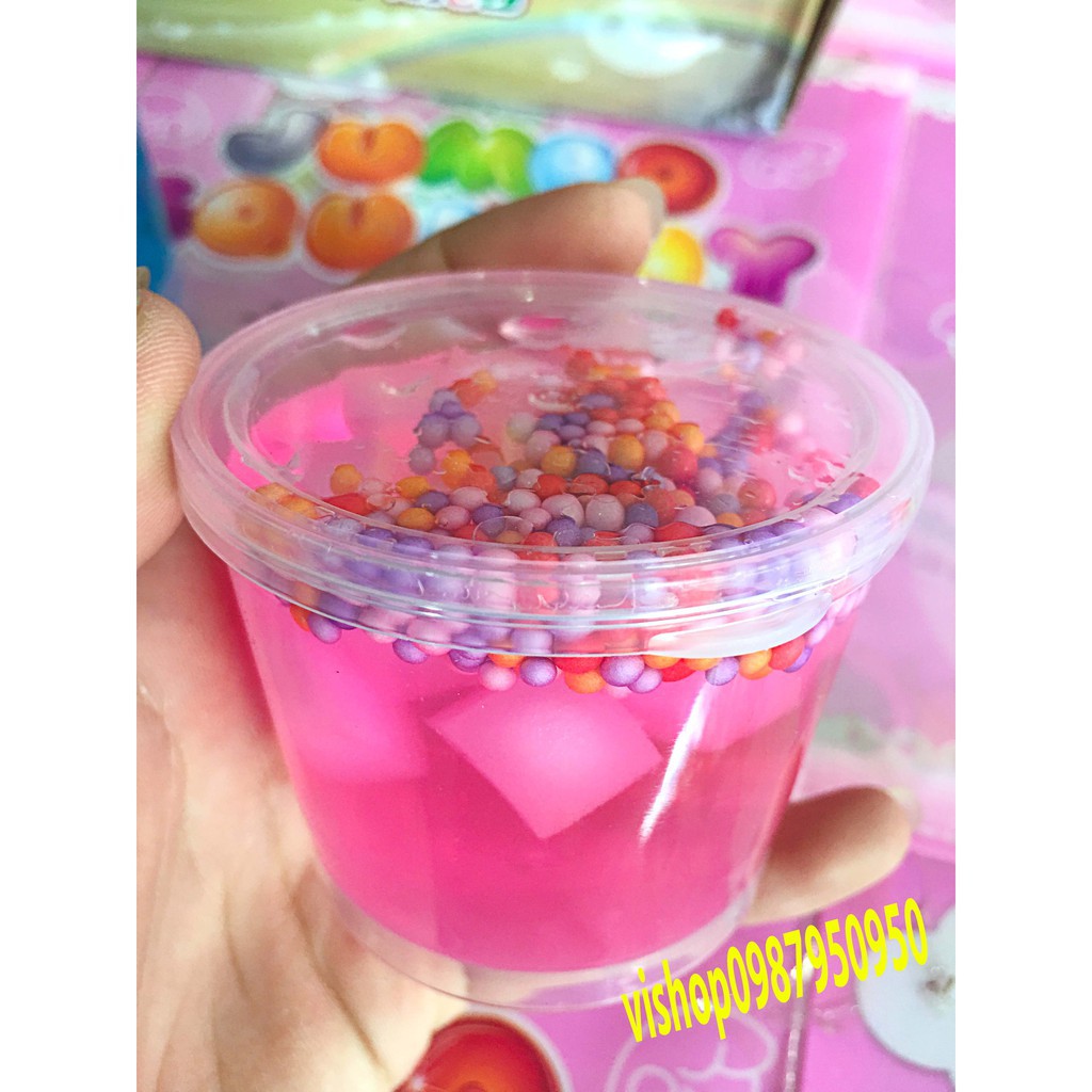 đồ chơi slime -lọ chất nhờn mềm dẻo lọ có thạch xốp mã YFA0 F[Hot