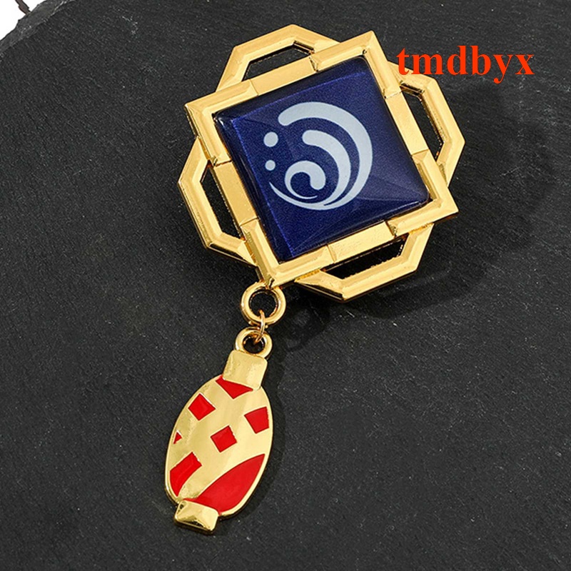 Huy Hiệu Cài Áo Hình Tròn Dạ Quang In Hình Anime GenshinImpact Eye of God Làm Quà Tặng Trang Sức / Ba Lô