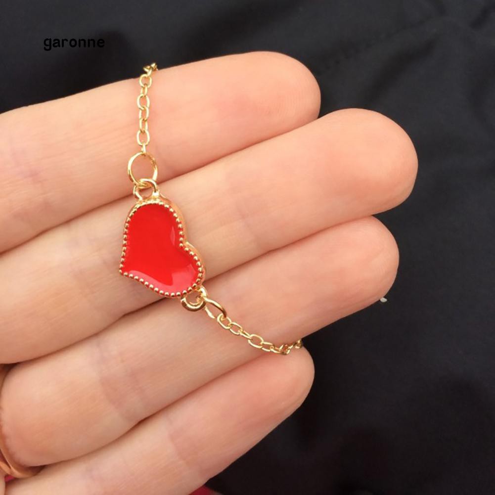 Vòng Tay Dây Xích Họa Tiết Trái Tim Thời Trang Nữ Tính